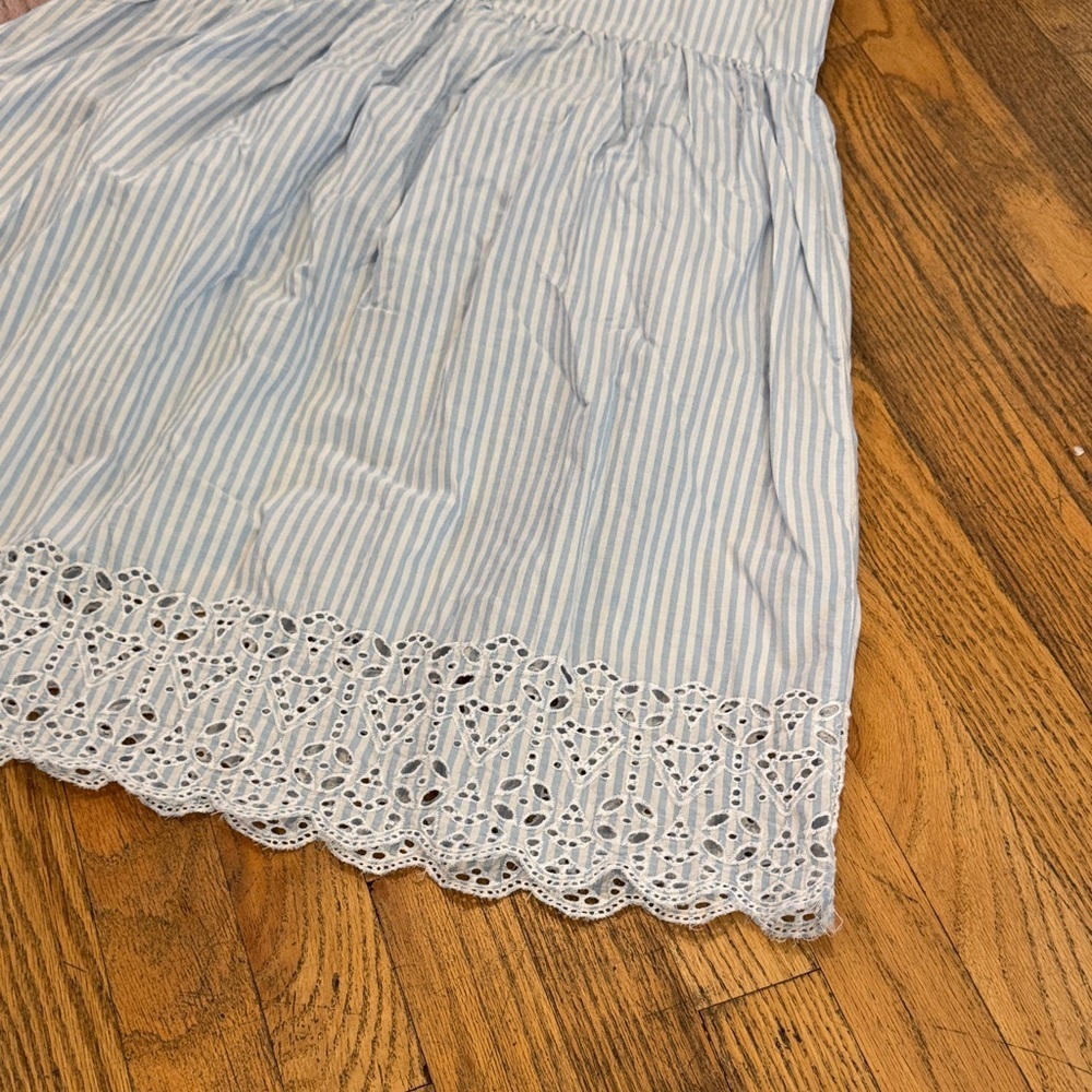 St. John's Bay Women’s Blue & White Striped Midi Cotton Spring Dress Size: Med - Picture 6 of 9